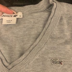 Lacoste woman’s cotton  v-neck sweater